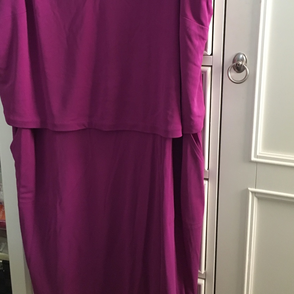 LAUREN RALPH LAUREN Dress NWT Purple Sleeveless Layered w/ Pockets Plus Size 3X - Picture 11 of 16
